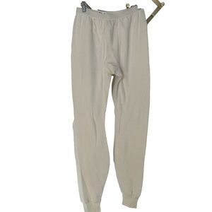 Morgan Long John Thermal Base Layer Pants Size XL Made in USA Ivory Outdoors